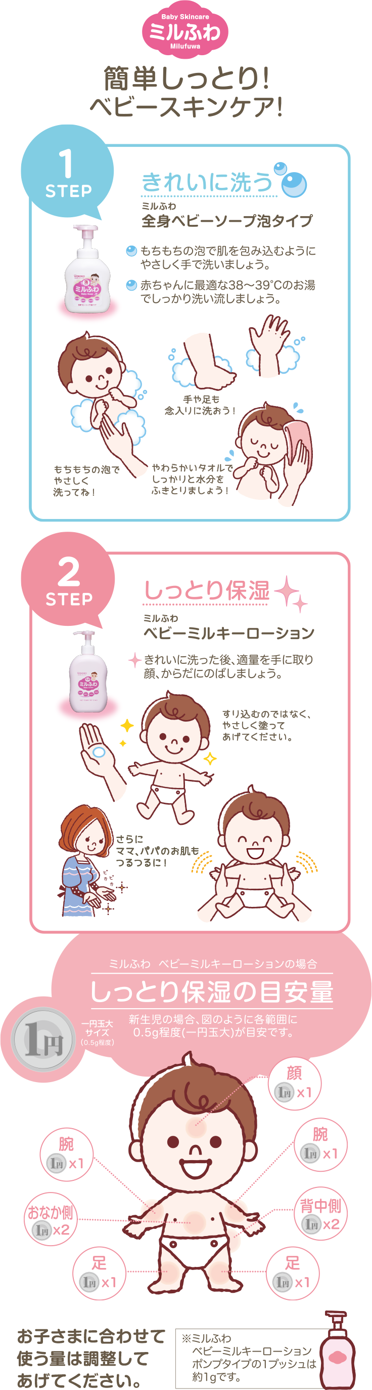 簡単しっとり！ベビースキンケア”